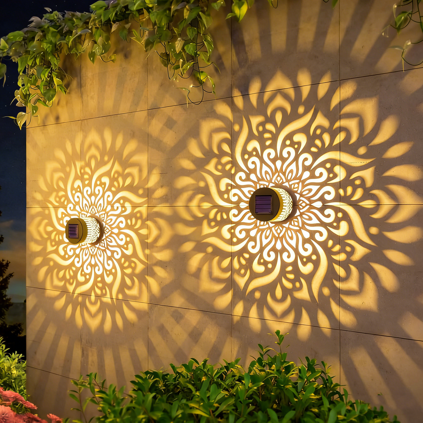 Solar Sunflower Wall Light, Ideal for Balcony & Garden, Perfect Gift Set