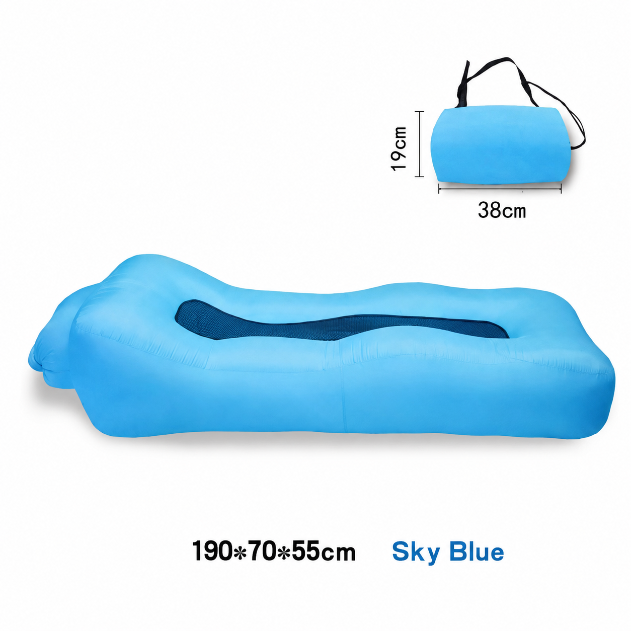 AeroLounge Go – Compact Pump-Free Inflatable Lounger