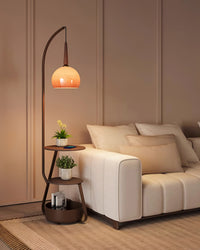 3-stöckige Stehlampe mit Regal