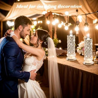 Flameless LED Candles with Christmas Decor