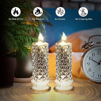 Flameless LED Candles with Christmas Decor