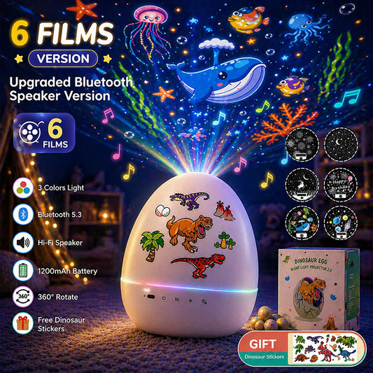 2-in-1 Dinosaur Egg Starry Sky Projector Light