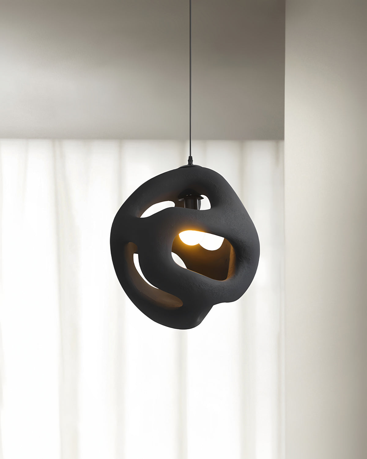 Twisted White Pendant Light