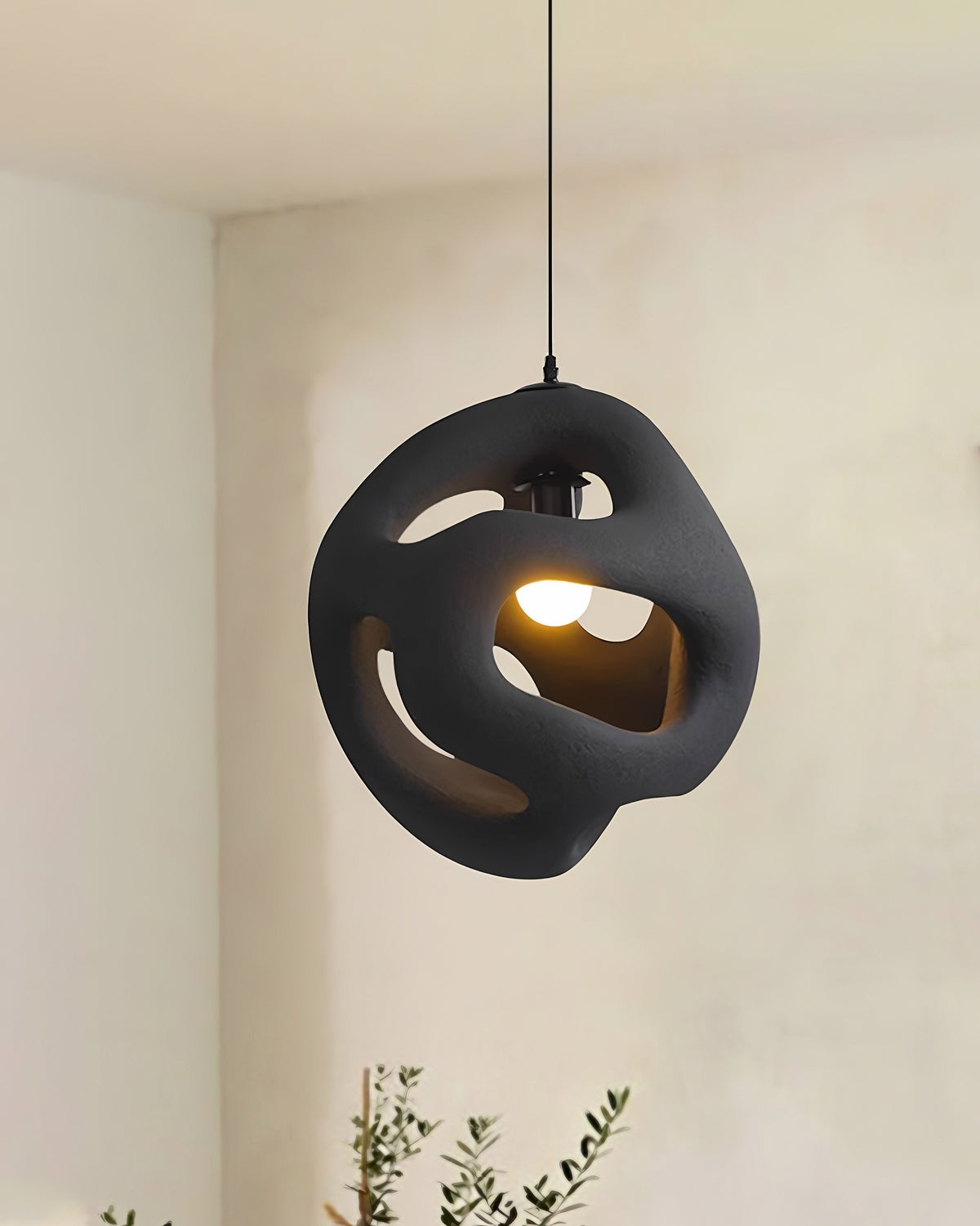 Twisted White Pendant Light