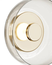 Wandlampe aus Gold und Glas
