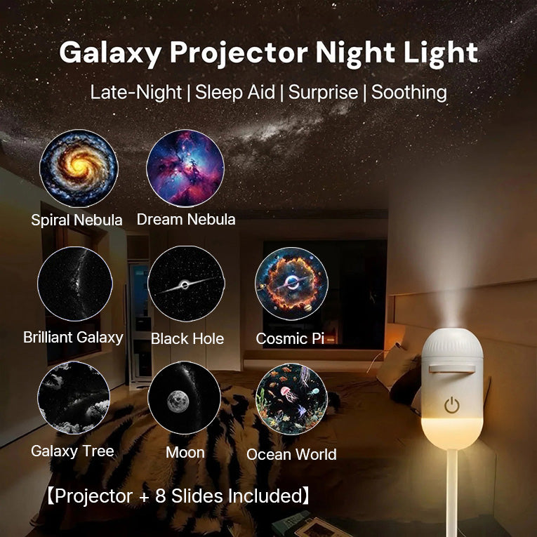 2-in-1 Galaxy Projector Night Light
