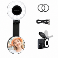 SnapLite Pro – CRI 95+ Magnetic 3-in-1 Selfie Light with Mirror