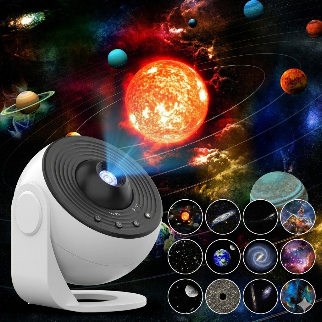 Planet Projector Diffuser Planetarium Projector Pro for Bedroom – Pro Version with Speaker & Whi ...