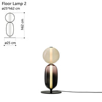 Glass Gourd String Floor Lamp