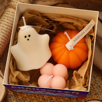 Halloween Candle Set – Ghost, Pumpkin & Bubble Cube Candles (3pcs)