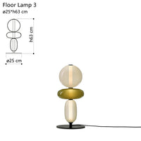 Glass Gourd String Floor Lamp