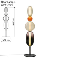 Glass Gourd String Floor Lamp