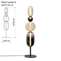 Glass Gourd String Floor Lamp
