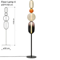 Glass Gourd String Floor Lamp