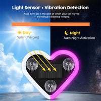 LumiHeart RGB Wireless Car Window Light With Smart Lighting