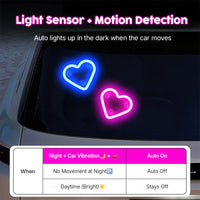 LumiHeart RGB Wireless Car Window Light With Smart Lighting