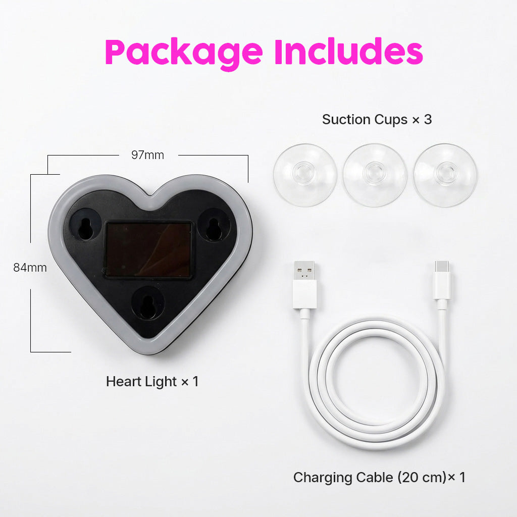 LumiHeart RGB Wireless Car Window Light With Smart Lighting