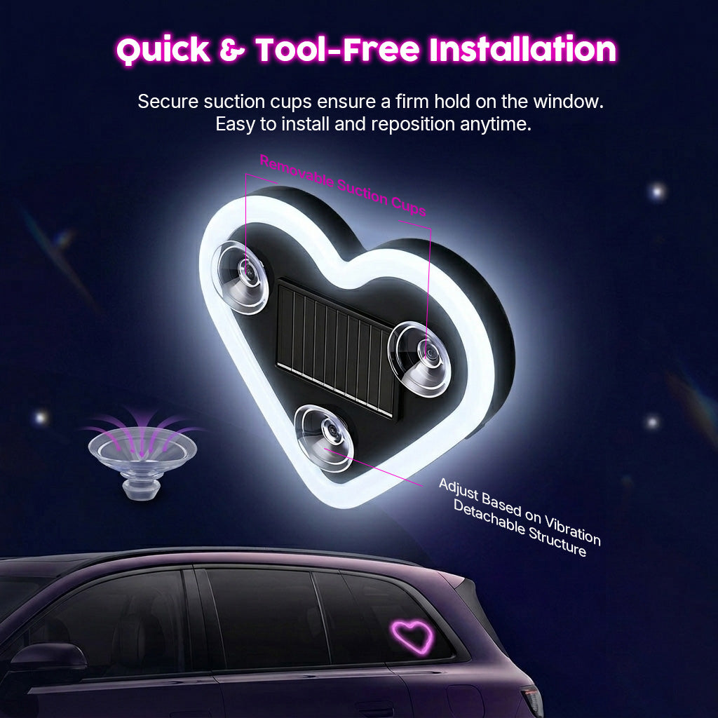LumiHeart RGB Wireless Car Window Light With Smart Lighting