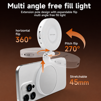 SnapLite Pro – CRI 95+ Magnetic 3-in-1 Selfie Light with Mirror