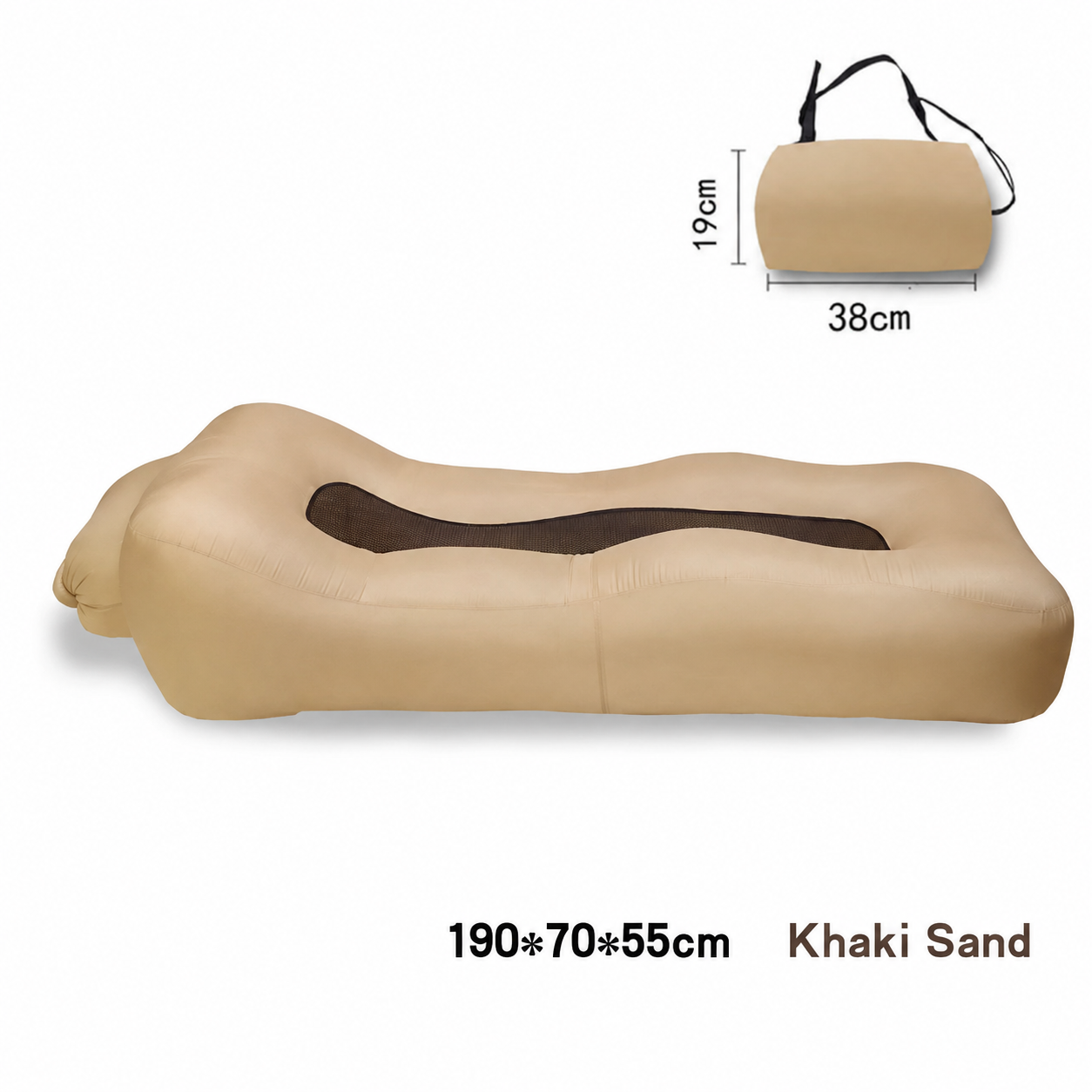 AeroLounge Go – Compact Pump-Free Inflatable Lounger