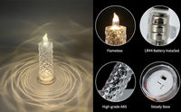 Flameless LED Candles with Christmas Decor