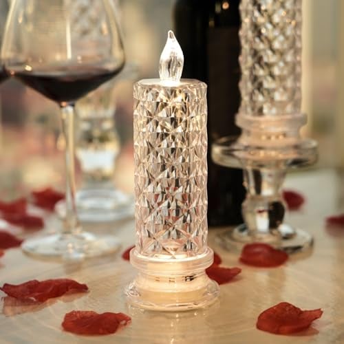 Flameless LED Candles with Christmas Decor