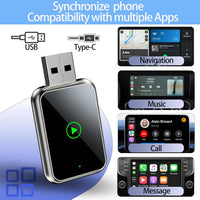 2-in-1 Wireless CarPlay & Android Auto Adapter – Plug & Play