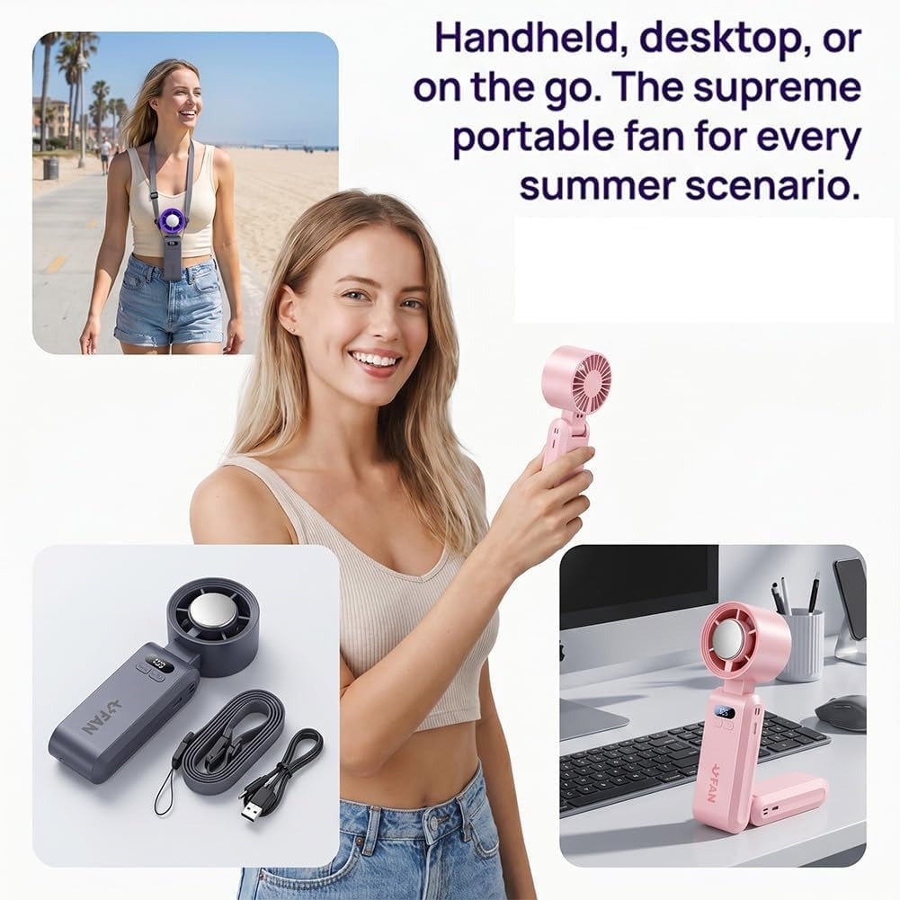 Portable Turbo Mini Fan with Ice Cooling Plate