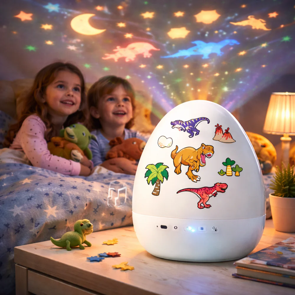 2-in-1 Dinosaur Egg Starry Sky Projector Light
