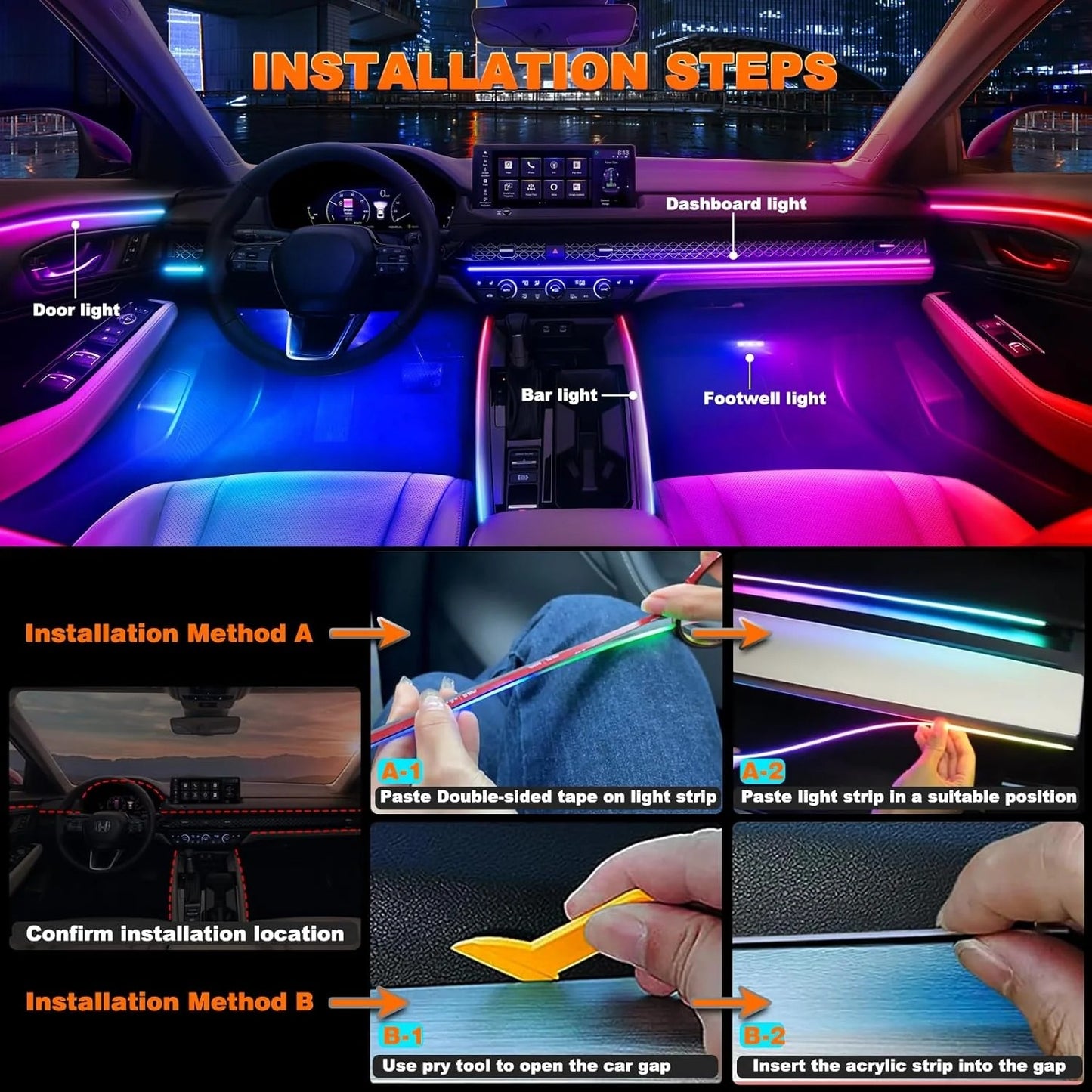 NeoFlow Dynamic RGB Interior Light Kit