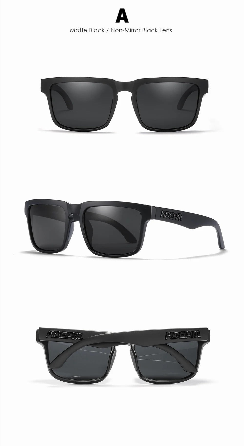 KDEAM Unisex Polarized Anti-Glare Outdoor Sunglasses with UV400 Protection