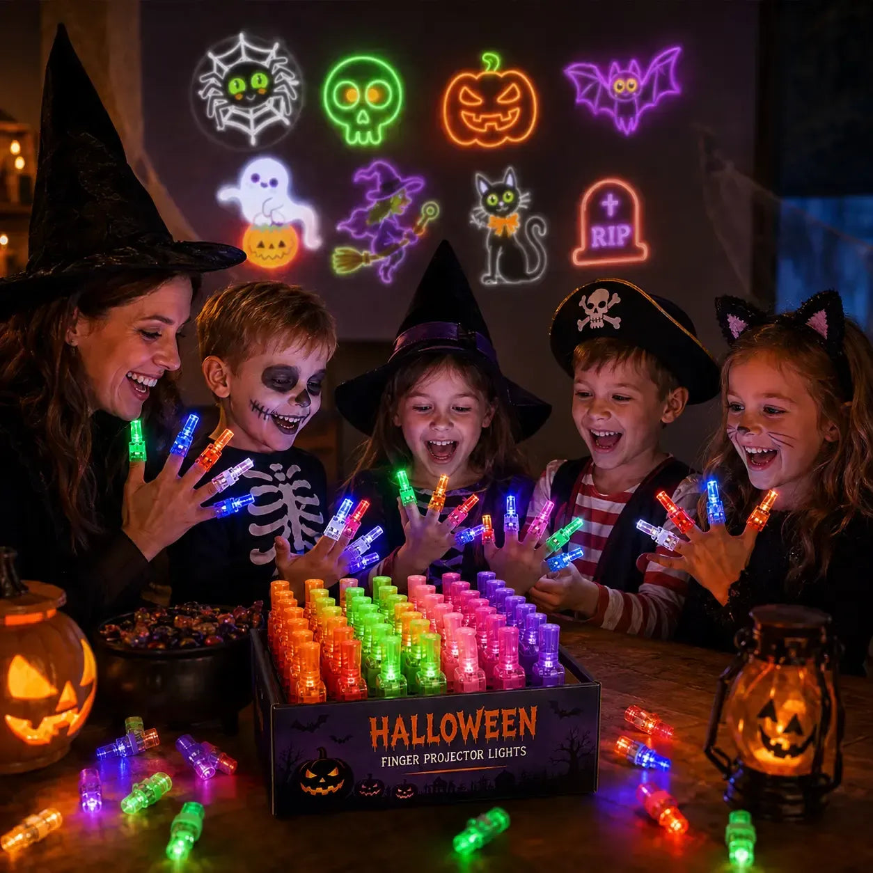 🎃👻Halloween Finger Projection Lights✈✈Free Shipping