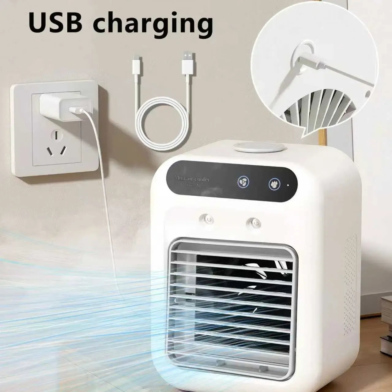 Rechargeable Wireless Mini Mist Cooling Fan