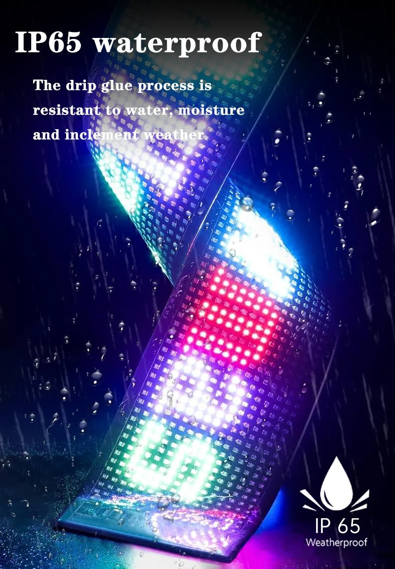 GlowPanel X – Programmable Car LED Display with Smart Remote Control