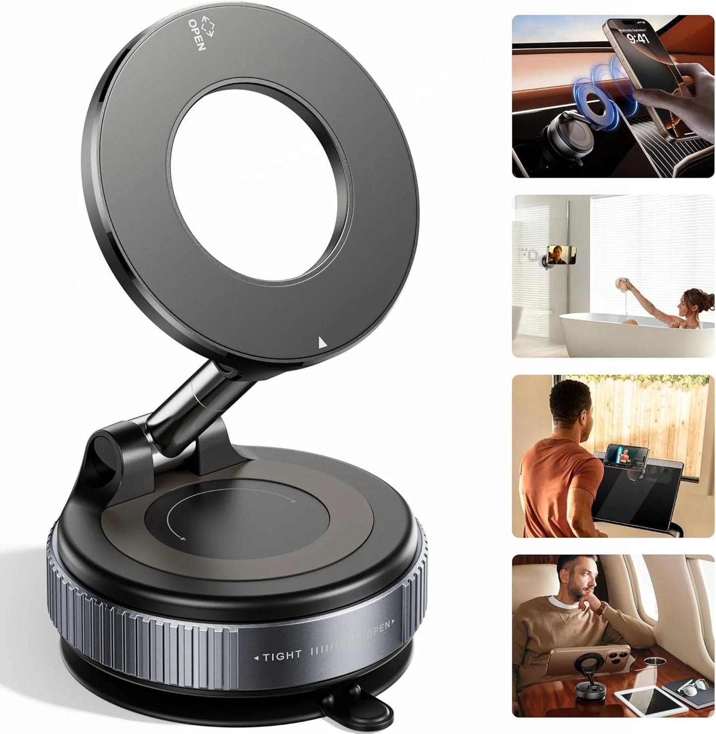 Upgraded 360° Magnetic Suction Phone Mount - The Ultimate Hands-Free Holder