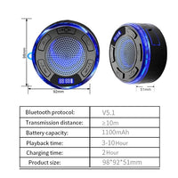 Aquro S3 Ultra – IPX7 Waterproof Shower Speaker with RGB Light & LED Display
