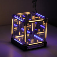 Infinity Mirror Cube LED Night Light – 4D Abyss Mood Lamp, Dimmable Rechargeable Desk Decor