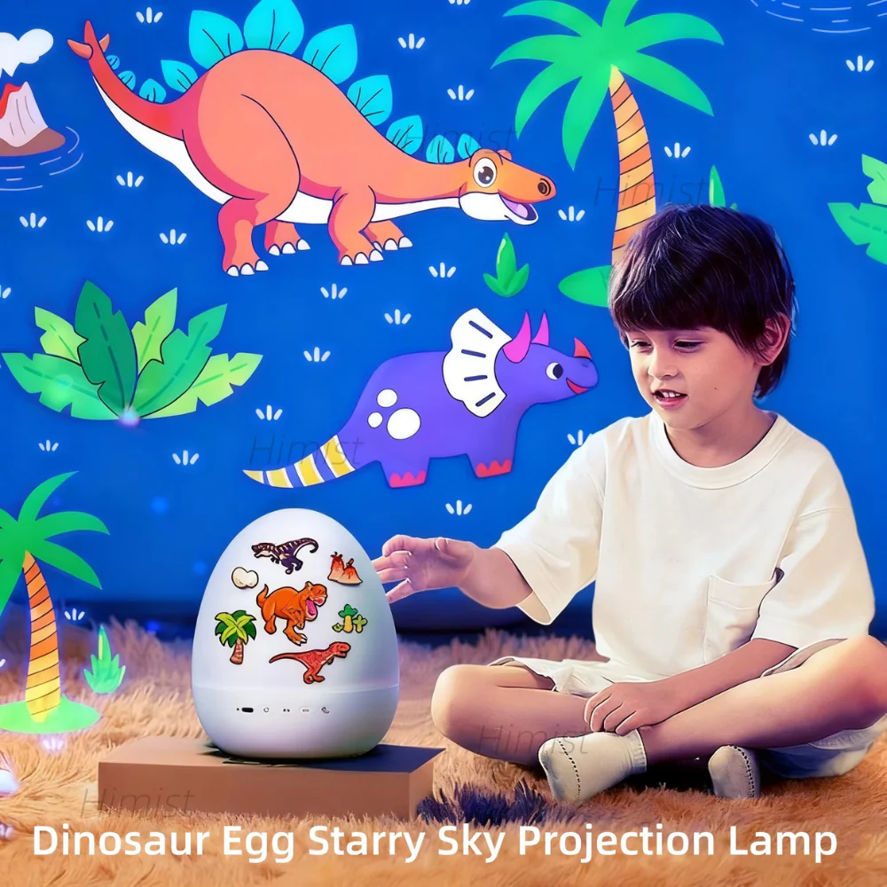 2-in-1 Dinosaur Egg Starry Sky Projector Light