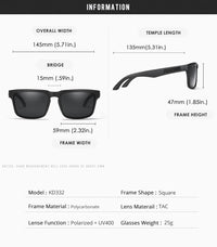 KDEAM Unisex Polarized Anti-Glare Outdoor Sunglasses with UV400 Protection