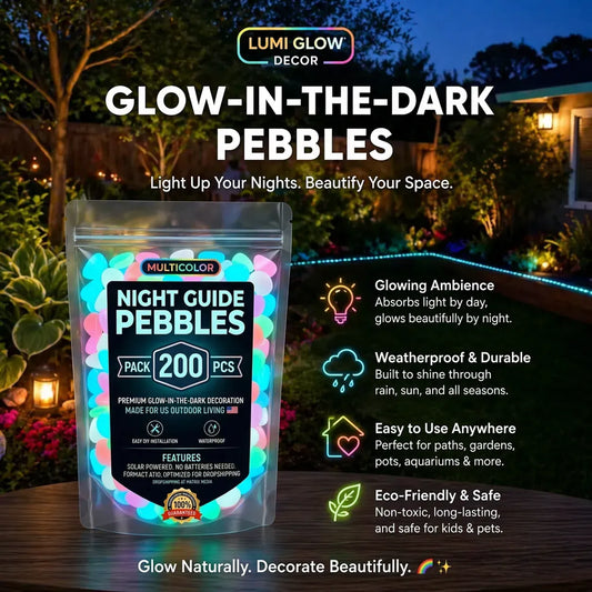 💥LAST DAY SALE 48%OFF💥🌈Colorful Glow-in-the-Dark Garden Stones