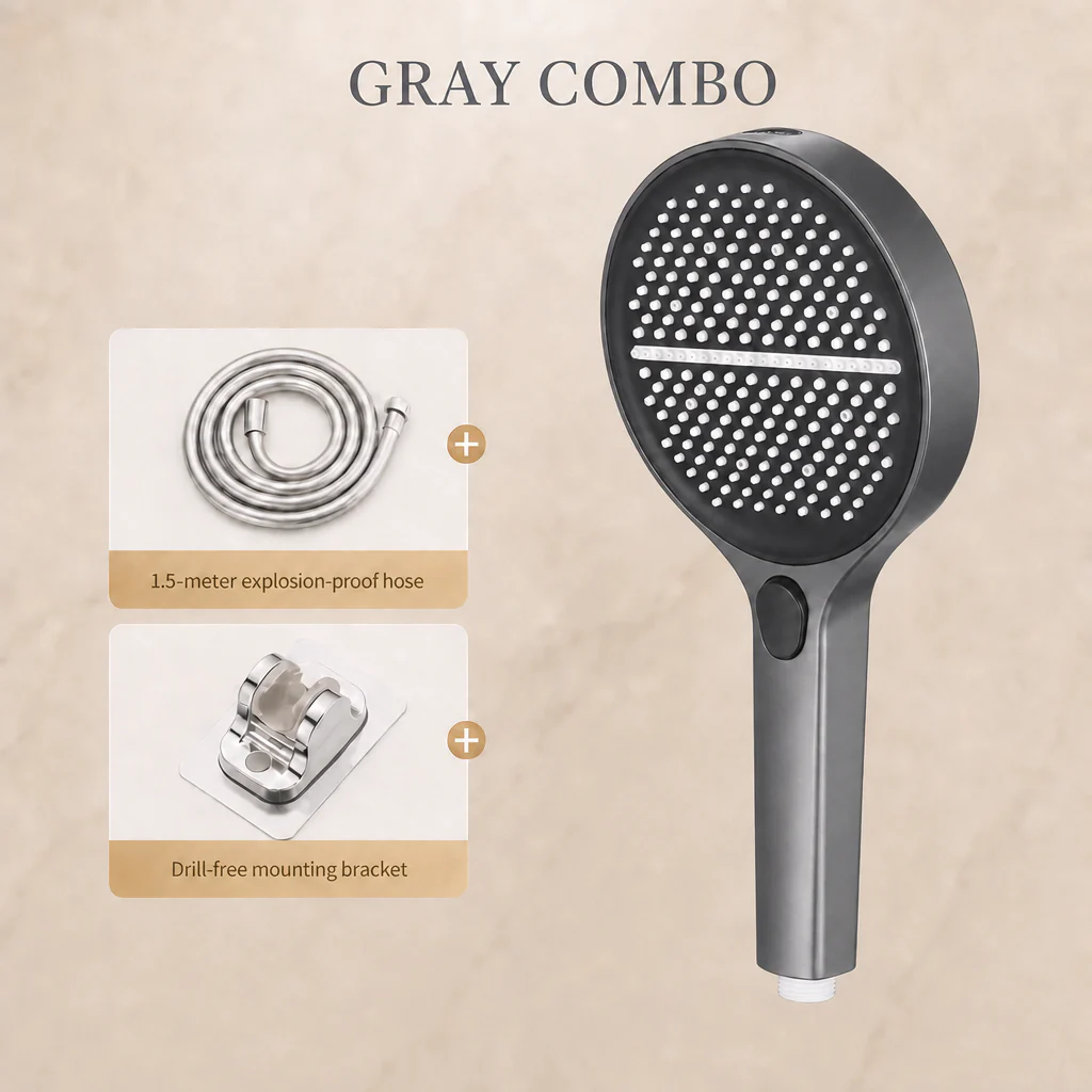 VortexRain XL Wide-Coverage 4-Mode Handheld Shower Head