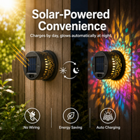 🎁2026 New Arrivals 💥Solar Mandala Wall Light Outdoor Garden Fence Projector Lamp Patio Ambient Decor