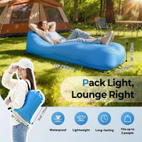 AeroLounge Go – Compact Pump-Free Inflatable Lounger