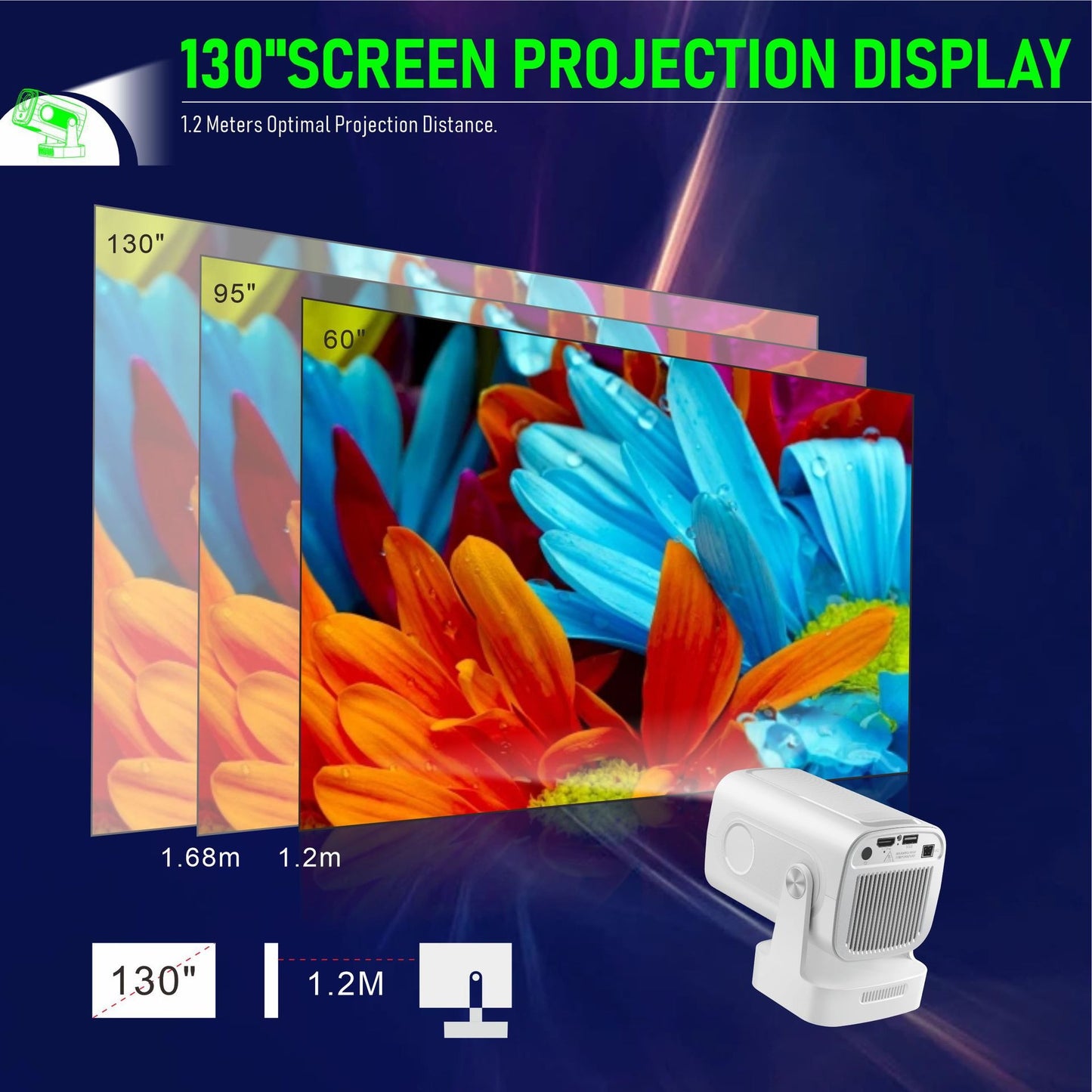 Mini HY260Pro  Portable Projector with Extra Large-Screen Display