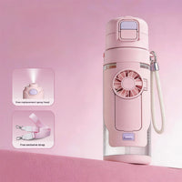 3-in-1 Water Bottle Fan — Spray Mist