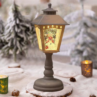Holiday Tabletop Snow Globe Lantern