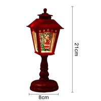 Holiday Tabletop Snow Globe Lantern