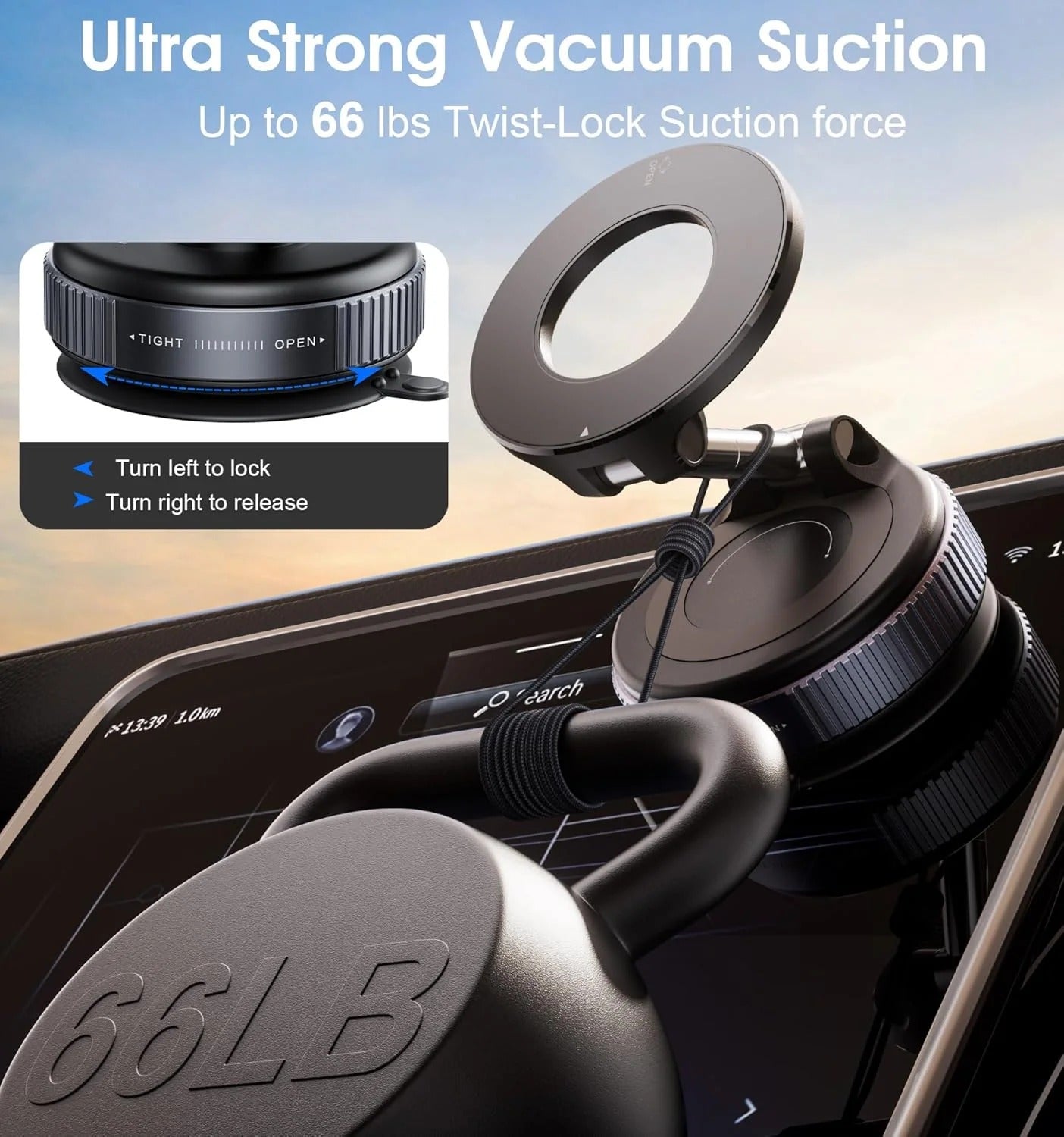 Upgraded 360° Magnetic Suction Phone Mount - The Ultimate Hands-Free Holder