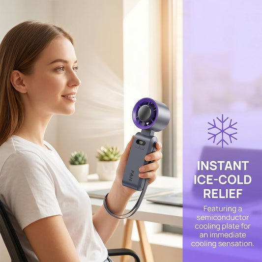 Portable Turbo Mini Fan with Ice Cooling Plate