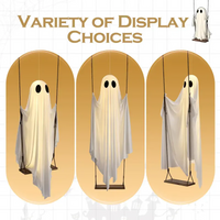 Hanging Ghost Swing Outdoor Halloween Decoration